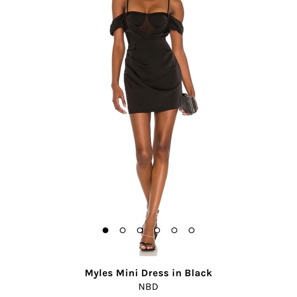 A medium black mini dress from NBD. Got it on revolve. Worn once.